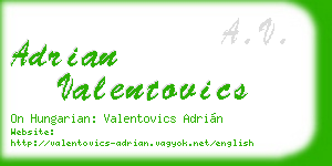 adrian valentovics business card